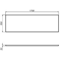 Фронтальная панель для ванны AM.PM Gem 170 W90A-170-070W-P Белая — фото 4, Экраны для ванн