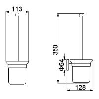 Ершик для унитаза Creavit Ducky BR20216Y Желтый — фото 6, Ершики для унитаза