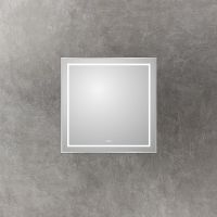 Зеркало BelBagno Kraft 80 SPC-KRAFT-800-800-LED-TCH-WARM с подсветкой Сатин с сенсорным выключателем и подогревом — фото 3, Зеркала в ванную комнату