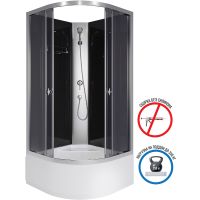 Душевая кабина Niagara Eco 80x80 E80/40/TN/BK без гидромассажа — фото 3, Душевые кабины