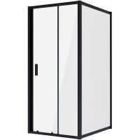 Душевой уголок Niagara Nova 80х90 NG-82-8AB-A90B профиль Черный стекло прозрачное — фото 1, Прямоугольные душевые уголки