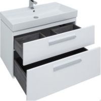 Тумба под раковину Aquanet Nova 85 подвесная Белый глянец арт-249920 — фото 3, Тумбы под раковину