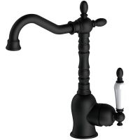 Смеситель для раковины GPD Retro Colored MTL180-S Черный матовый — фото 1, Смесители