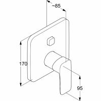 Смеситель для душа Kludi Pure Style 406590575 Хром — фото 2, Смеситель для душа