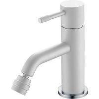 Смеситель для биде Boheme Uno 466-WCR Белый матовый Хром — фото 1, Смесители