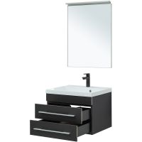 Комплект мебели для ванной Aquanet Верона New 58 281103 подвесной Черный матовый — фото 5, Мебель для ванной