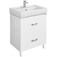 Тумба под раковину Aquaton Америна 67 Н 1A169301AM010 Белая глянцевая — фото 1, Тумбы под раковину