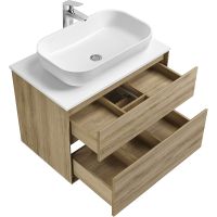 Тумба под раковину Aquaton Либерти 75 1A279501LYC70 подвесная Дуб эльвезия — фото 17, Тумбы под раковину