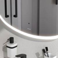 Товар: Зеркало AM.PM Func 80 M8FMOX0801WGS с подсветкой с ИК-сенсорным выключателем - фото 5 Зеркало AM.PM Func 80 M8FMOX0801WGS с подсветкой с ИК-сенсорным выключателем — фото 5, Зеркала в ванную комнату
