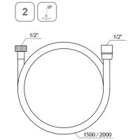 Душевой шланг Ravak SatinFlex 913.22BLM Черный матовый арт-X07P671 — фото 3, Душевые шланги