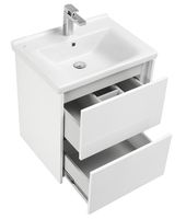 Тумба под раковину Aquaton Стоун 60 1A231401SX010 подвесная Белая — фото 3, Тумбы под раковину