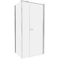 Душевой уголок New Trendy New Soleo Chrome 120х120 K-0642 профиль Хром стекло прозрачное — фото 1, Квадратные душевые уголки