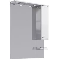 Зеркало со шкафом Aqwella Барселона 80 Ba.02.08 с подсветкой Белое — фото 1, Зеркальные шкафы в ванную