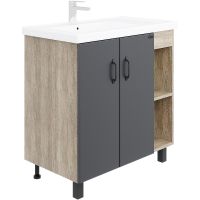 Товар: Тумба под раковину Onika Тимбер 80.10 108046 Серый матовый Дуб сонома - фото 1 Тумба под раковину Onika Тимбер 80.10 108046 Серый матовый Дуб сонома — фото 1, Тумбы под раковину