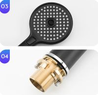 Смеситель на борт ванны Gappo G03-6 G1103-6 Черный матовый Хром — фото 4, Смесители на борт ванны