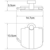 Держатель туалетной бумаги WasserKRAFT Donau K-9425 с крышкой Хром — фото 3, Держатели туалетной бумаги