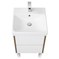 Тумба под раковину Aquaton Сканди 45 1A251601SDZ90 подвесная Белый Дуб рустикальный — фото 5, Тумбы под раковину