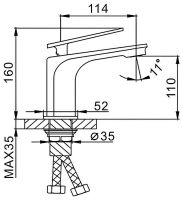 Смеситель для раковины Frap H58 F1058 Белый Хром — фото 10, Смесители для раковины