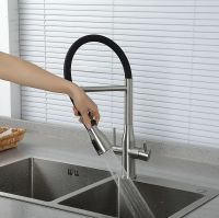 Смеситель для кухни Gappo G4399-75 Сатин Черный — фото 13, Смесители для кухни