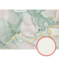 Фреска Ortograf Fluid art 34249 Фактура флок FLK Флизелин (4*2,7) Зеленый/Золото, Абстракция арт-34249 (флок FLK) — фото 1, Фрески