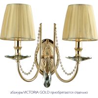 Настенный светильник Crystal Lux Victoria AP2 Gold Amber Янтарный Золото — фото 5, Светильники