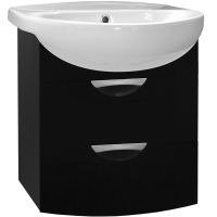 Тумба под раковину Style Line Жасмин 2 55 Люкс Plus подвесная Белый глянец — фото 2, Мебель для ванной