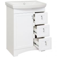 Тумба под раковину Runo Мерида 60 00-00000823 Белая — фото 2, Тумбы под раковину