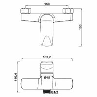Смеситель для душа Swedbe Venado 1620 Хром — фото 5, Смеситель для душа