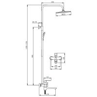 Душевая система Splenka S222.24.09 Графит матовый — фото 2, Душевые стойки