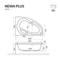 Товар: Акриловая ванна Excellent Newa Plus 160х95 R WAEX.NEP16WH без гидромассажа - фото 7 Акриловая ванна Excellent Newa Plus 160х95 R WAEX.NEP16WH без гидромассажа — фото 7, Ванны
