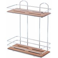 Полка корзина Tekno-tel BK076 Хром — фото 1, Полки для ванной и душа