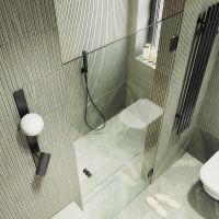 Товар: Душевая дверь Maybah Glass MGD-508-6 805x1950 на петлях Черный стекло прозрачное - фото 4 Душевая дверь Maybah Glass MGD-508-6 805x1950 на петлях Черный стекло прозрачное — фото 4, Душевые двери в нишу