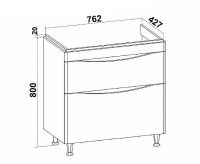 Тумба под раковину Runo Афина 80 00-00001170 Белая — фото 5, Тумбы под раковину