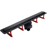 Душевой лоток Pestan Confluo Frameless Line 950 13701323 с двухсторонней решеткой Черный матовый / полая под плитку — фото 1, Душевые лотки