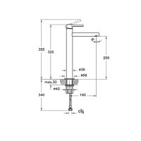Смеситель для раковины Vitra Origin A42558 Хром — фото 3, Смесители для раковины