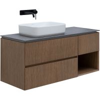 Тумба под раковину Allen Brau Infinity 120 L 1.21005.NO подвесная Дуб — фото 1, Тумбы под раковину