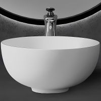 Раковина-чаша Abber Stein 40 AS2617 Белая матовая — фото 2, Раковины накладные