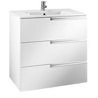 Тумба под раковину Roca Victoria Nord Ice Edition 60 ZRU9302834 подвесная 3 ящика Белый глянец — фото 1, Мебель для ванной