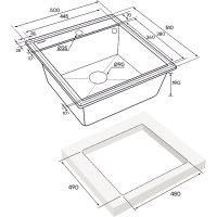 Товар: Кухонная мойка Paulmark Stepia 50 PM115051-DG Графит - фото 2 Кухонная мойка Paulmark Stepia 50 PM115051-DG Графит — фото 2, Кухонные мойки
