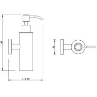 Дозатор для жидкого мыла Whitecross Ergo gunmetal ER2242GM Оружейная сталь — фото 2, Дозаторы