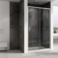 Товар: Душевая дверь Abber Schwarzer Diamant 120 AG301205 профиль Хром стекло прозрачное - фото 1 Душевая дверь Abber Schwarzer Diamant 120 AG301205 профиль Хром стекло прозрачное — фото 1, Раздвижные душевые двери