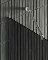 Душевая перегородка Maybah Glass MGD-681-5у 1090x1950 в узком профиле Хром матовый стекло графитовое — фото 7, Душевые перегородки