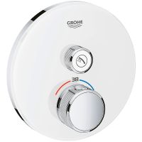 Смеситель для душа Grohe Grohtherm SmartControl 29150LS0 с термостатом Белая луна — фото 1, Смеситель для душа
