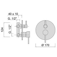 Товар: Смеситель для душа Giulini Futuro F6513-3BROP Бронза матовая - фото 2 Смеситель для душа Giulini Futuro F6513-3BROP Бронза матовая — фото 2, Смесители