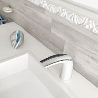 Смеситель для раковины Webert Aria AI830102844 Белый глянец Хром — фото 4, Смесители для раковины