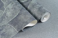 Обои Артекс Dieter Langer Fusion 10436-03 Винил на флизелине (1,06*10,05) Синий/Серебряный, Абстракция — фото 2, Обои для стен