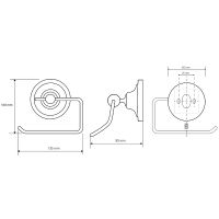 Держатель туалетной бумаги Bemeta Retro chrom 144312022 Хром — фото 2, Держатели туалетной бумаги