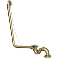 Слив-перелив Эстет Wirquin ФР-00000818 с пробкой на цепочке Бронза — фото 1, Сливы-переливы