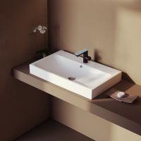 Раковина Berges Strati 80 182007 Белая глянцевая — фото 3, Раковины встраиваемые сверху