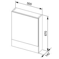 Зеркальный шкаф Aquanet Верона 50 L 207763 подвесной Белый — фото 6, Зеркальные шкафы в ванную